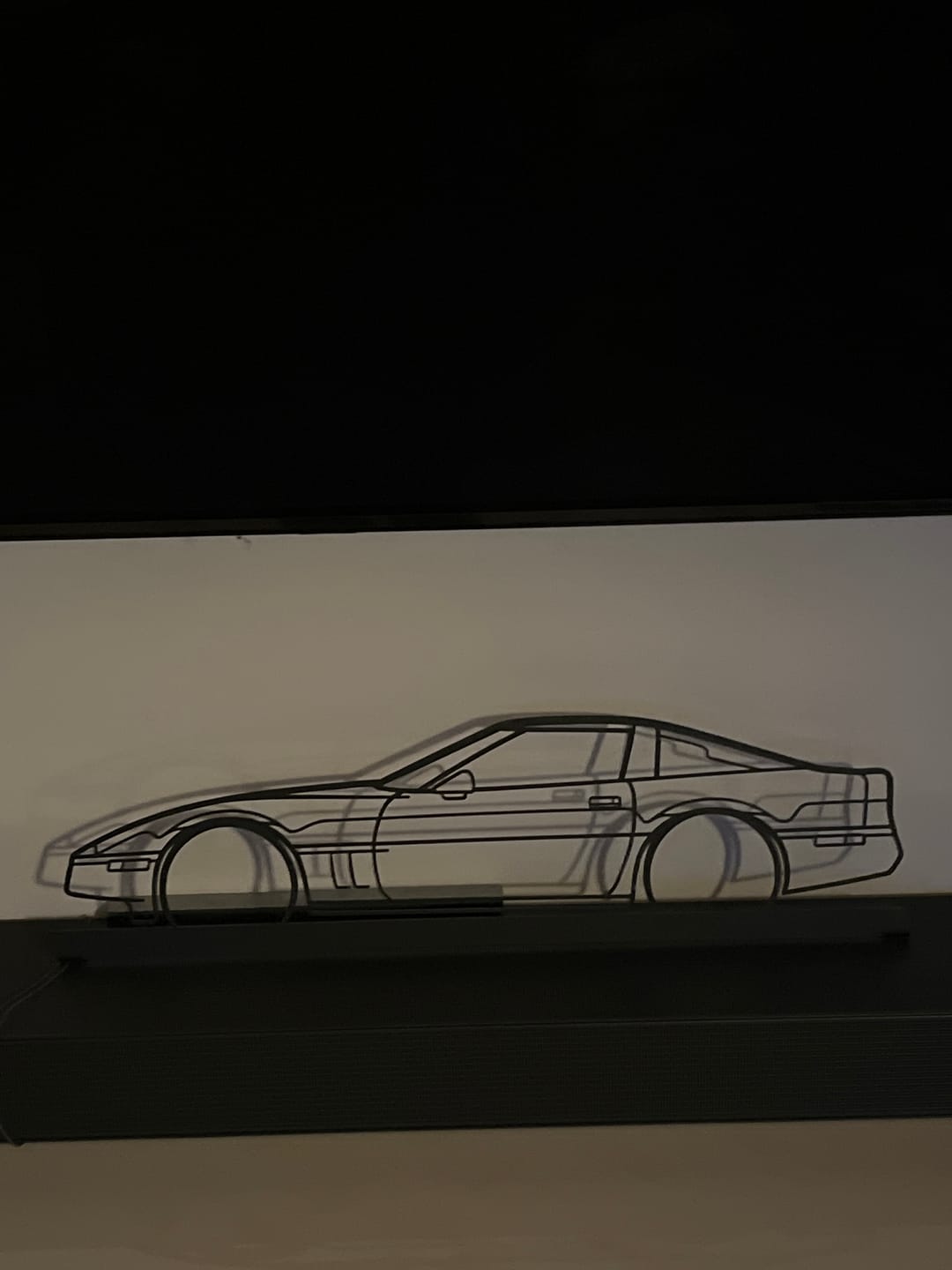 Customer photo review of Corvette c4 Support métallique pour décoration silhouette