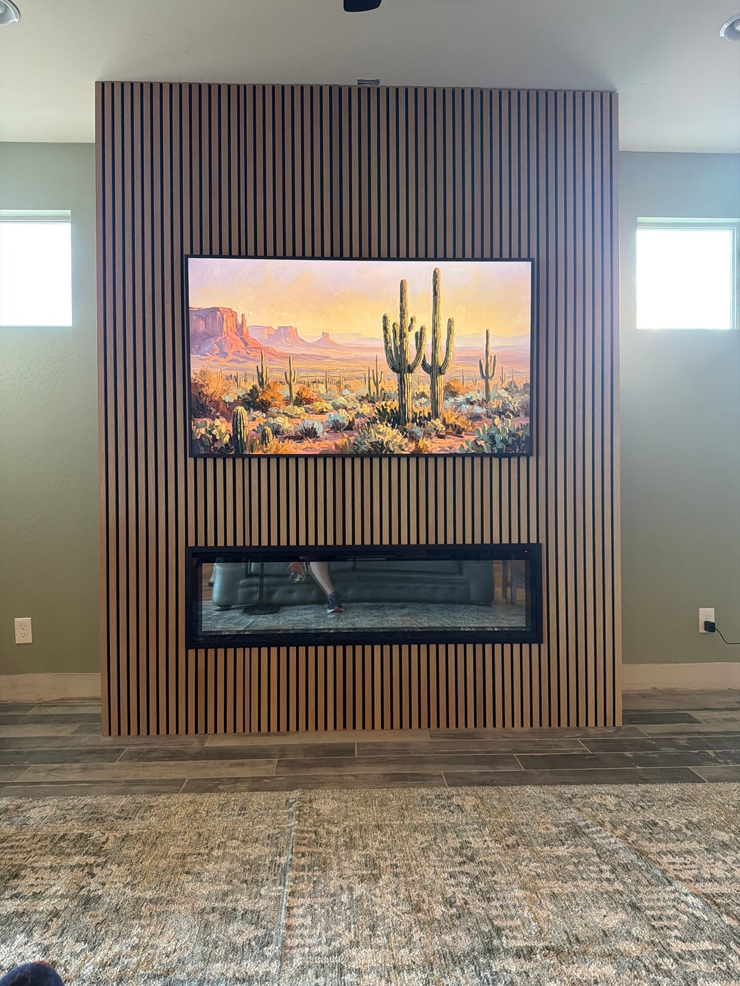 Customer photo review of Natural Oak Acoustic Slat Panel 94.5" Sample
