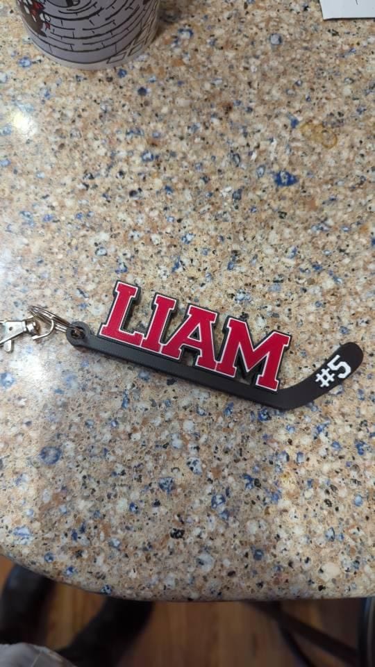 Customer photo review of Personalized Hockey Bag Tag | Team Gift & Player Bundle
