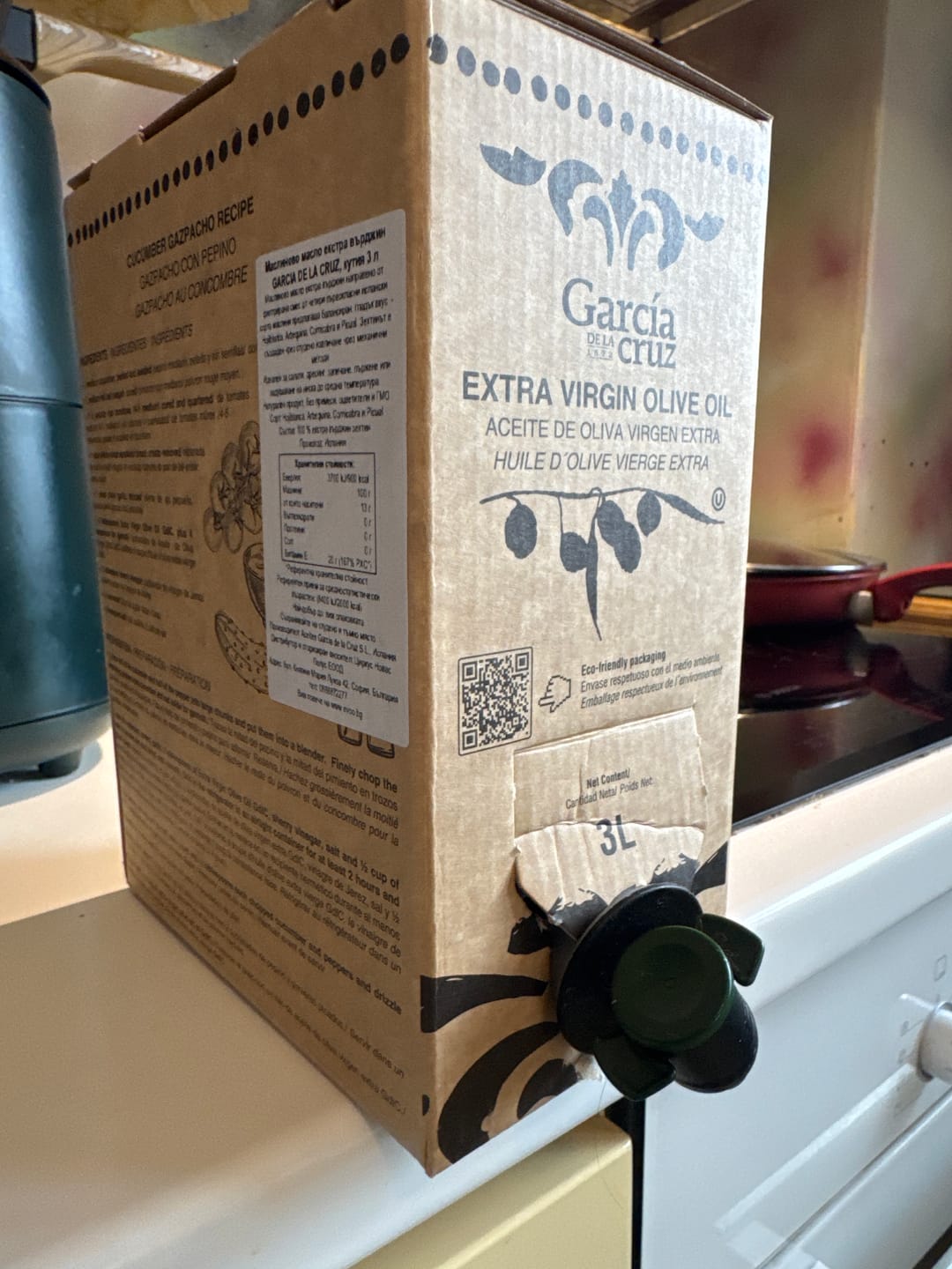 Customer photo review of Маслиново масло GARCIA DE LA CRUZ BIB, кутия 3 л