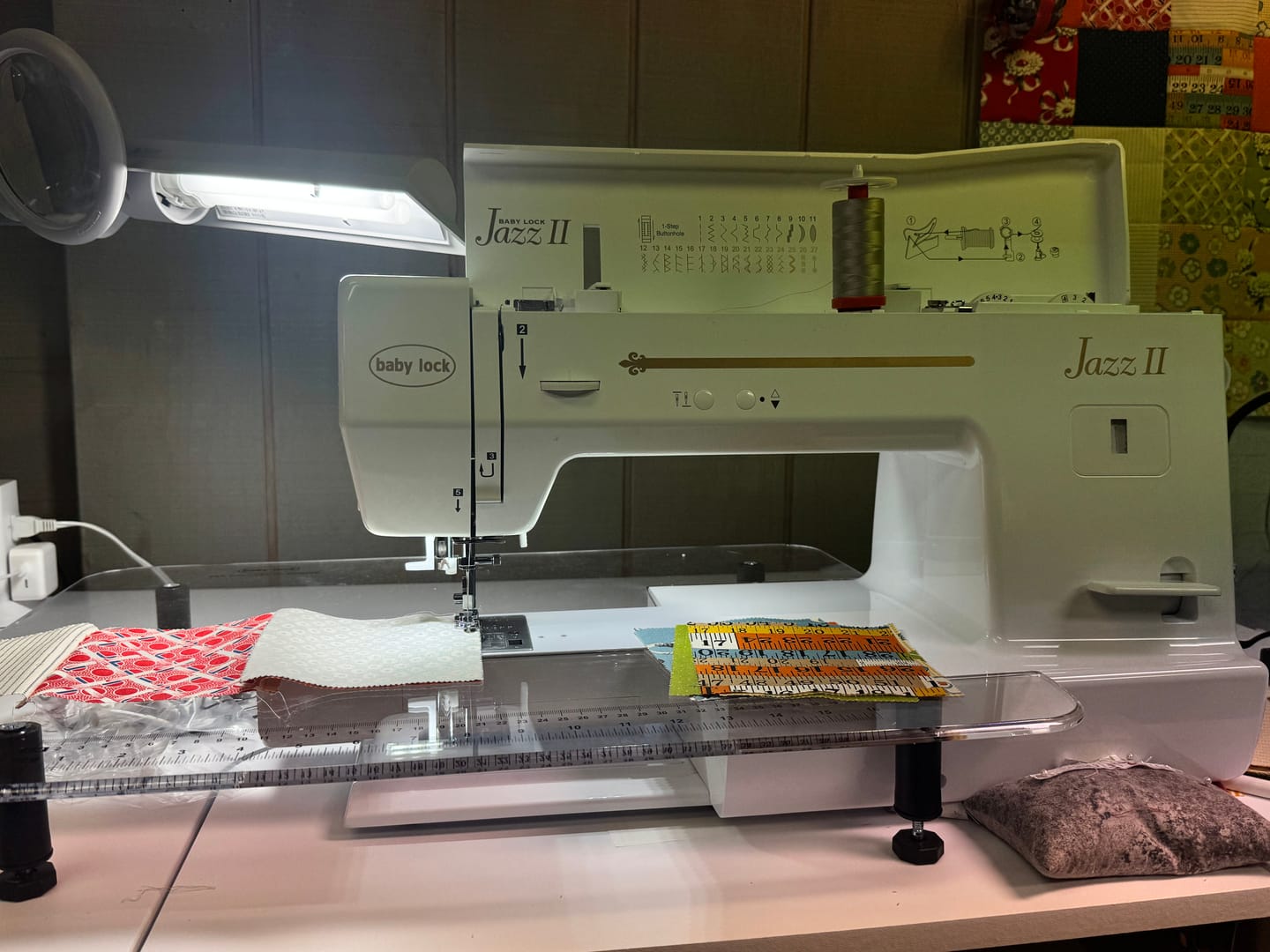 Customer photo review of Acrylic Extension Table (18" x 24"), Babylock #BLMJZ-ET