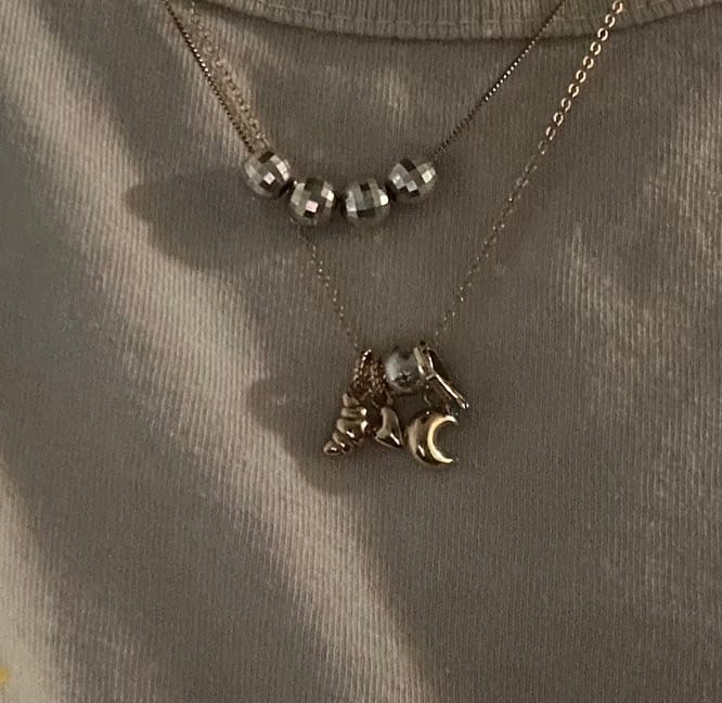 Customer photo review of 14k Puffed Star Charm