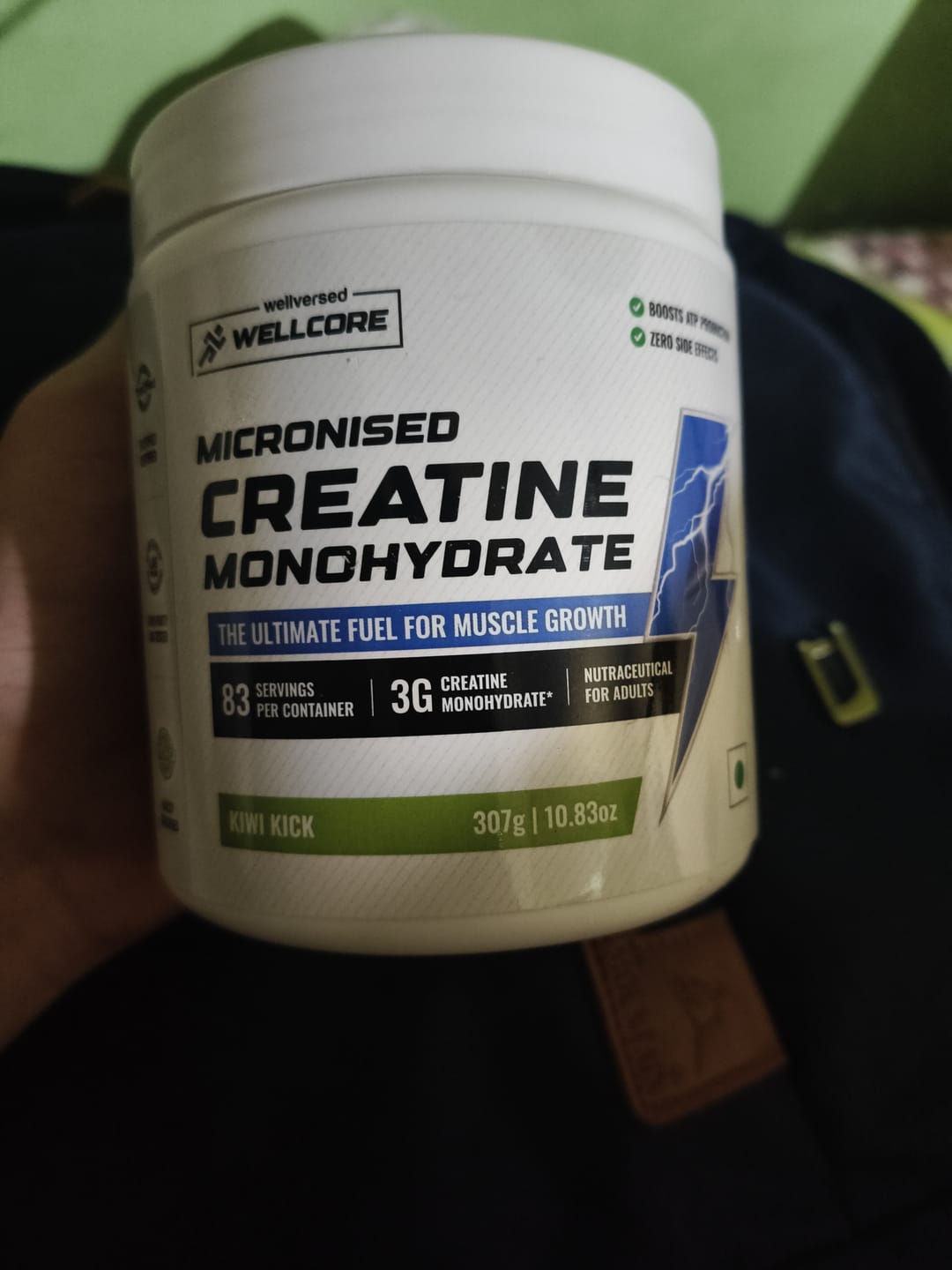 Customer photo review of Wellcore - Pure Micronised Creatine Monohydrate | Kiwi Kick (307g, 83 servings)