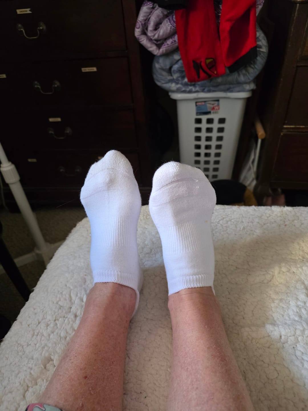 Customer photo review of White Ankle Socks
