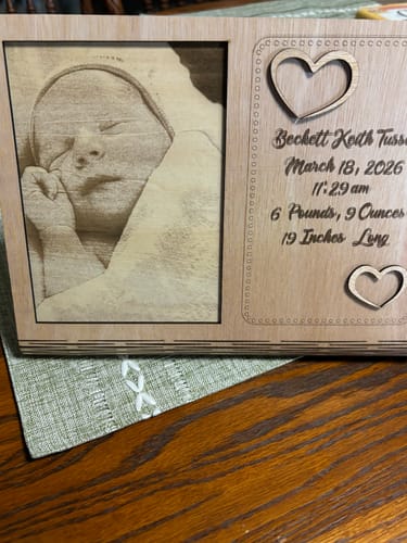 Customer photo review of Wooden photo frame bundle laser cut svg file