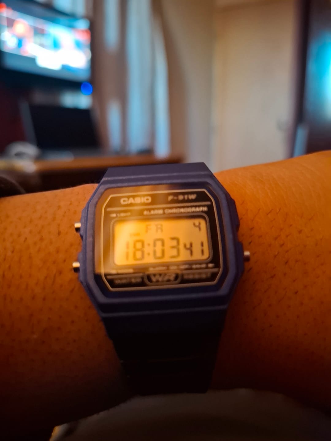 Customer photo review of Reloj Casio Vintage F-91WM-2ADF Azul/Negro