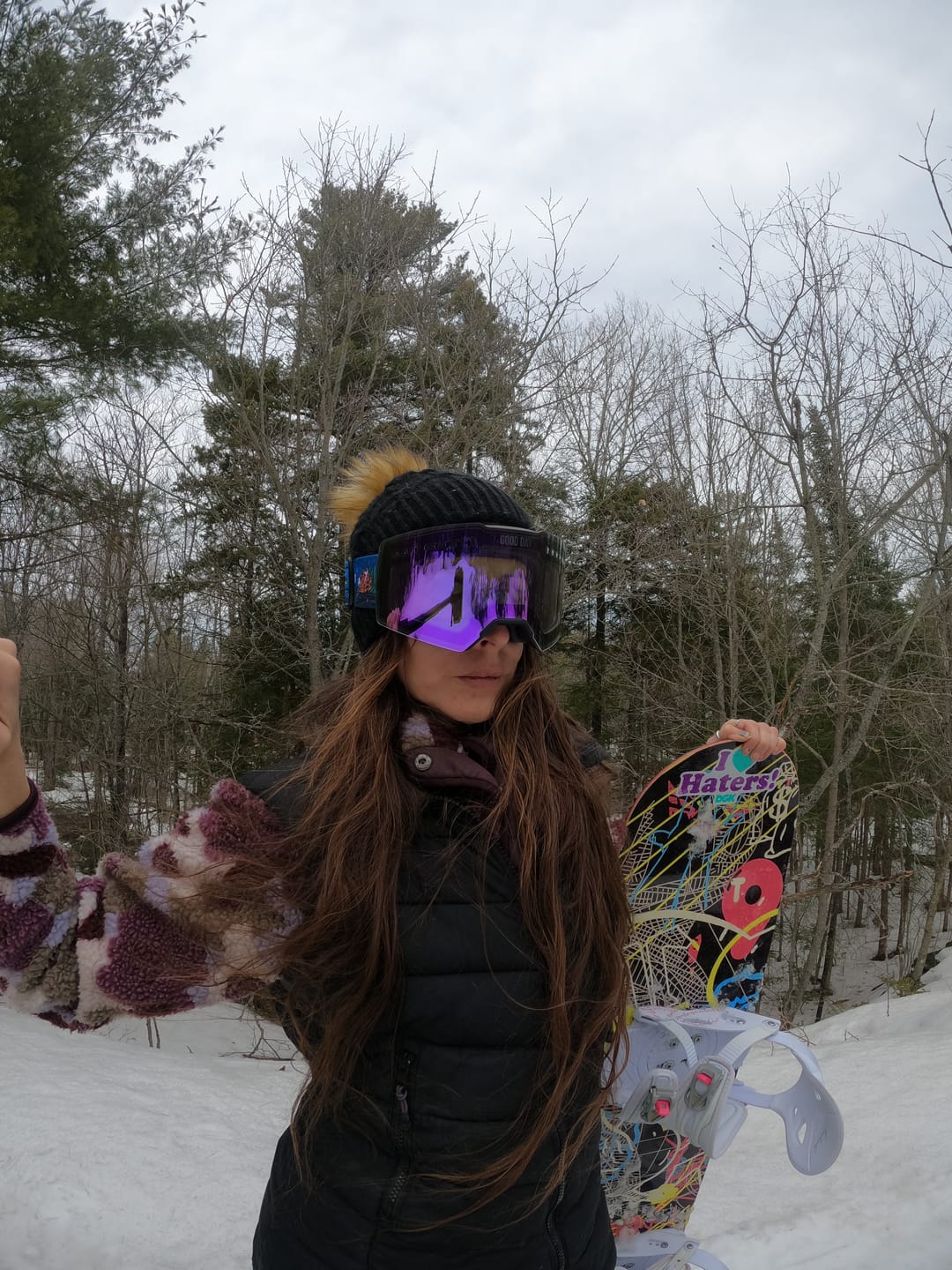 Customer photo review of The Valorie Snow Goggle - Grape Ice Lens