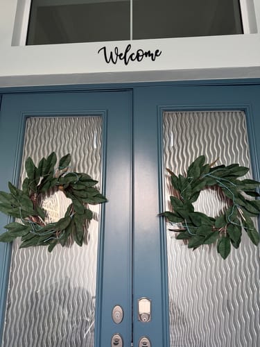 Customer photo review of Welcome - Metal Wall Art