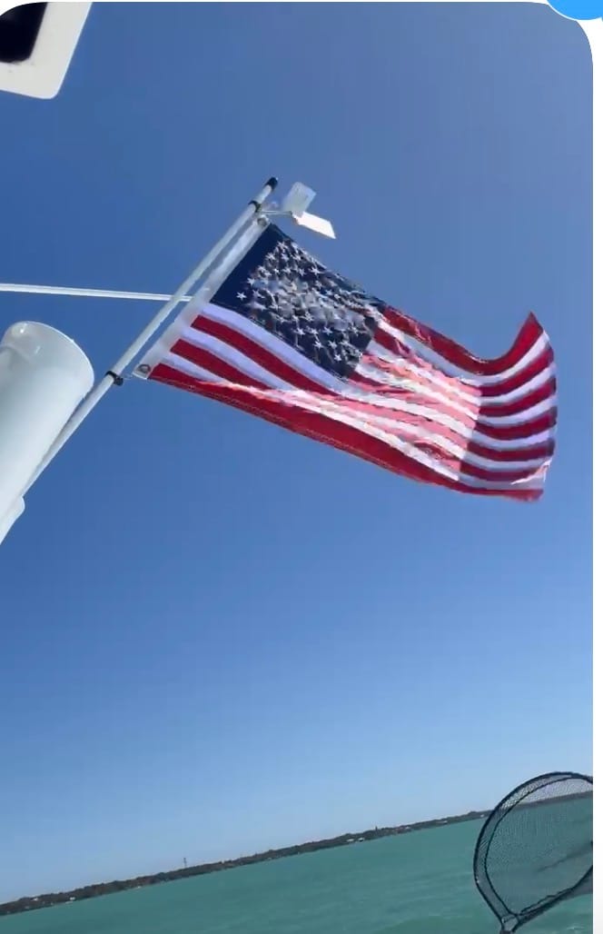 Customer photo review of 16" x 24" Boat Flag Set