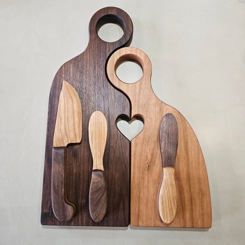 Customer photo review of 15.75x11.5" Small Romeo & Juliet With Heart Set Acrylic Router Template