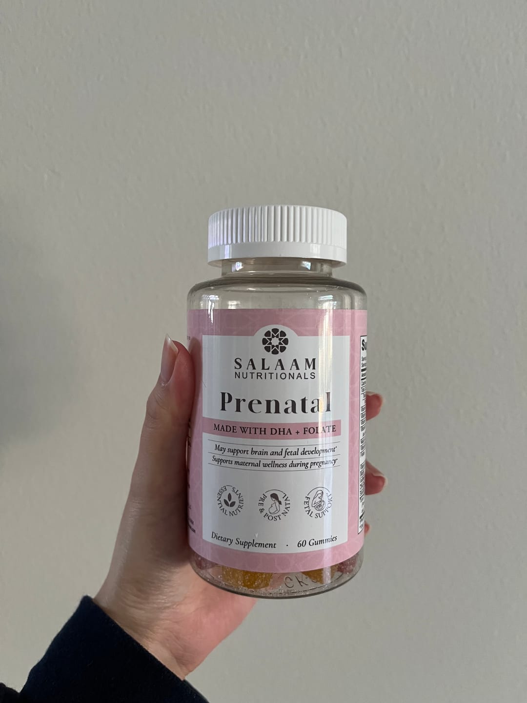 Customer photo review of (NEW) Halal Essential Prenatal Vitamins - Gummy Multivitamins with Folate & DHA - 60 Count