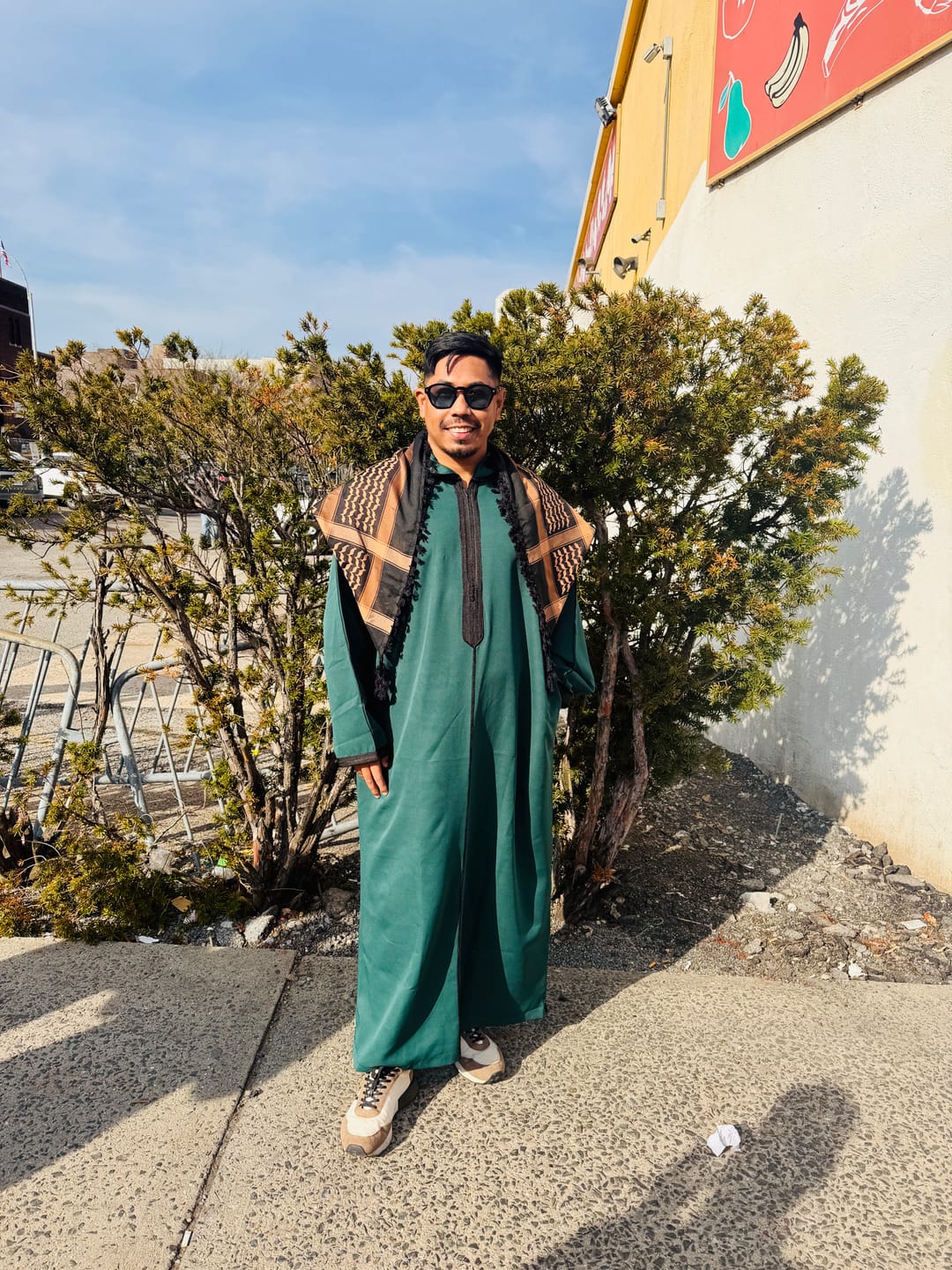 Customer photo review of DJELLABA EMERALD GREEN