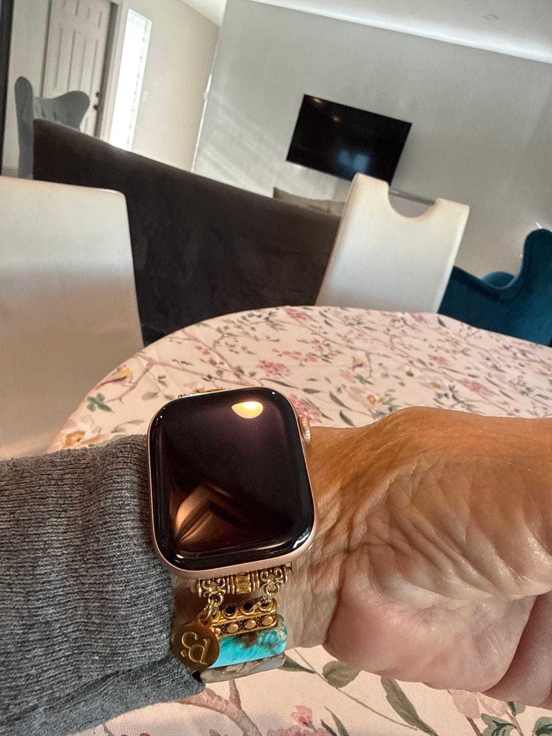 Customer photo review of Chic Chakra Stretch Apple Watch Strap