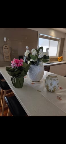 Customer photo review of Versailles Small White and Gold Egg