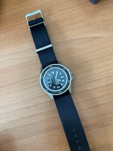 Customer photo review of Black Premium Nylon Watch Strap