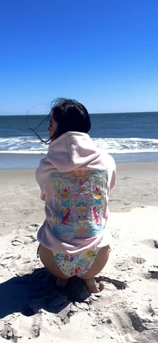 Customer photo review of Sunset Hawaii Hibiscus Hoodie