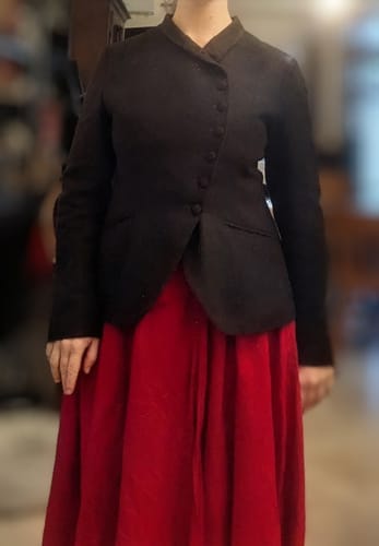Customer photo review of Vintage Wool Blend Short Coat – Handmade Brown Tailored Jacket | Xiaolizi 5566