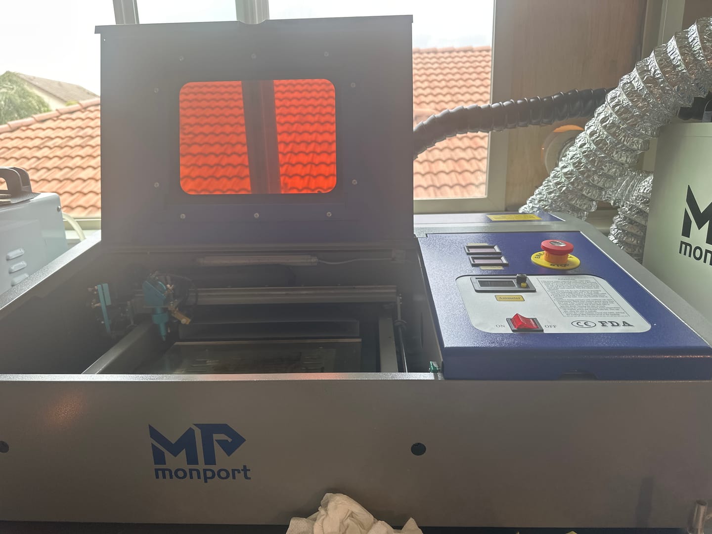 Customer photo review of Monport 40W Pro Lightburn-Supported (12" X 8") CO2 Laser Engraver & Cutter with Air Assist