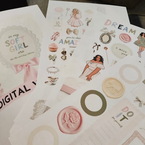 Customer photo review of In My Soft Girl Era Sticker Book [DOWNLOAD]