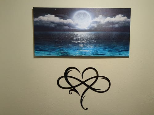 Customer photo review of Infinity Heart - Metal Wall Art