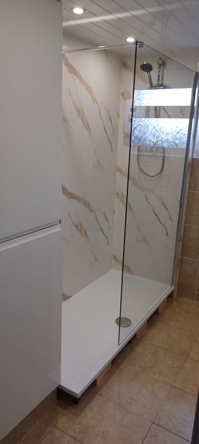 Customer photo review of 10mm Gold Marble Matt Shower Panel 1M x 2.4M