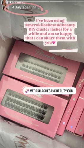 Kara wearing Meraki DIY lashes