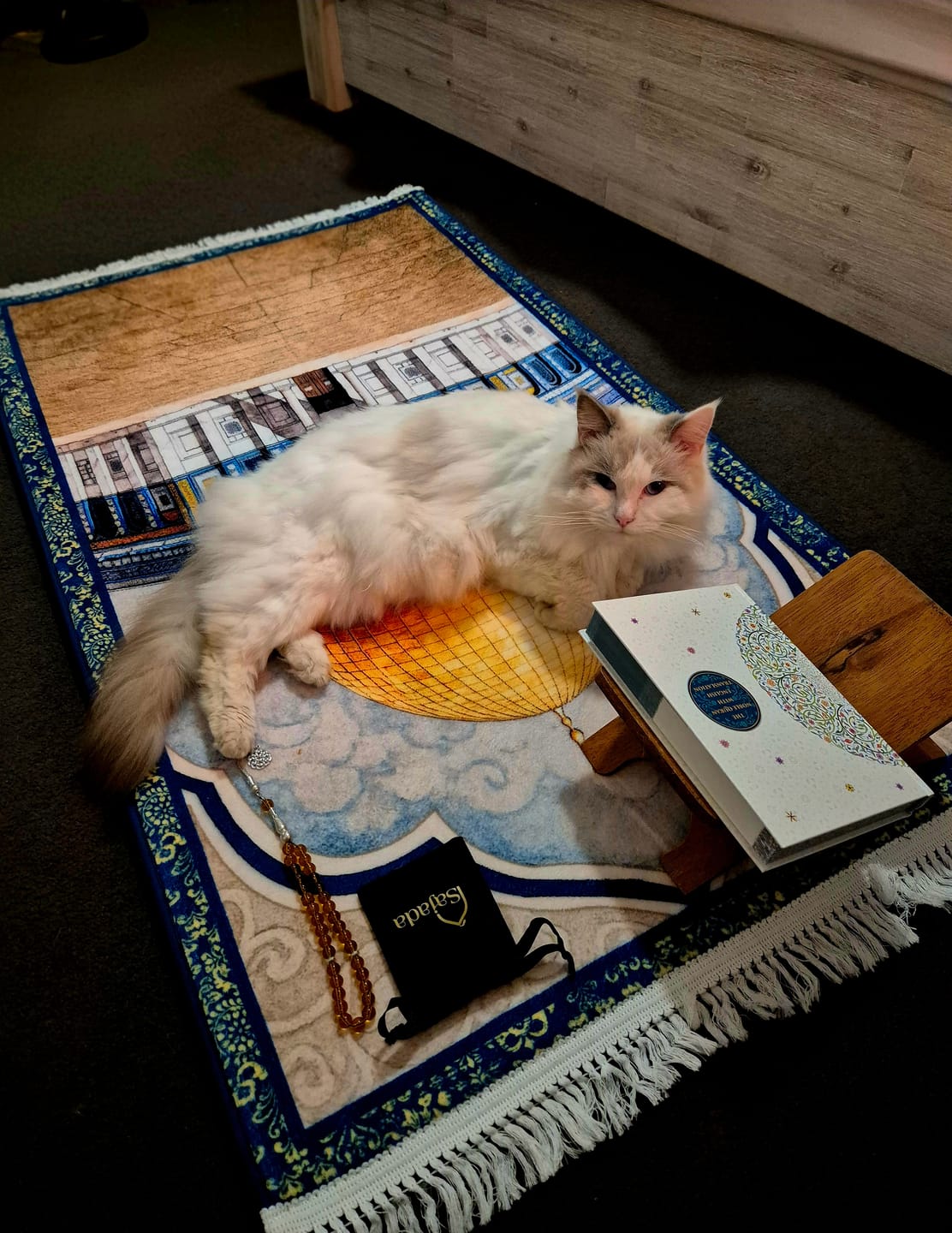 Customer photo review of Al Aqsa WaterColour  Padded Prayer Mat