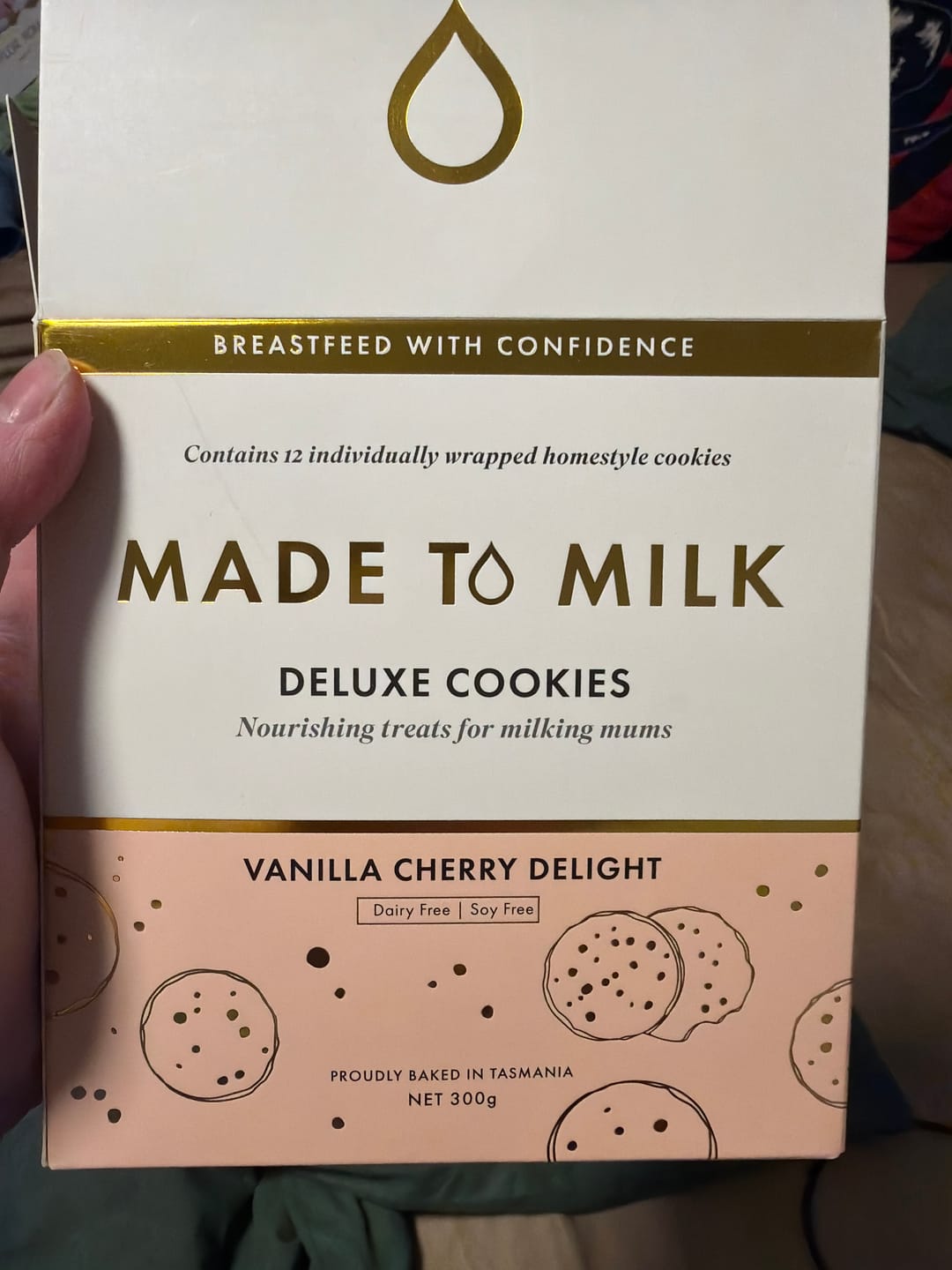 Customer photo review of Vanilla Cherry Delight Lactation Cookie