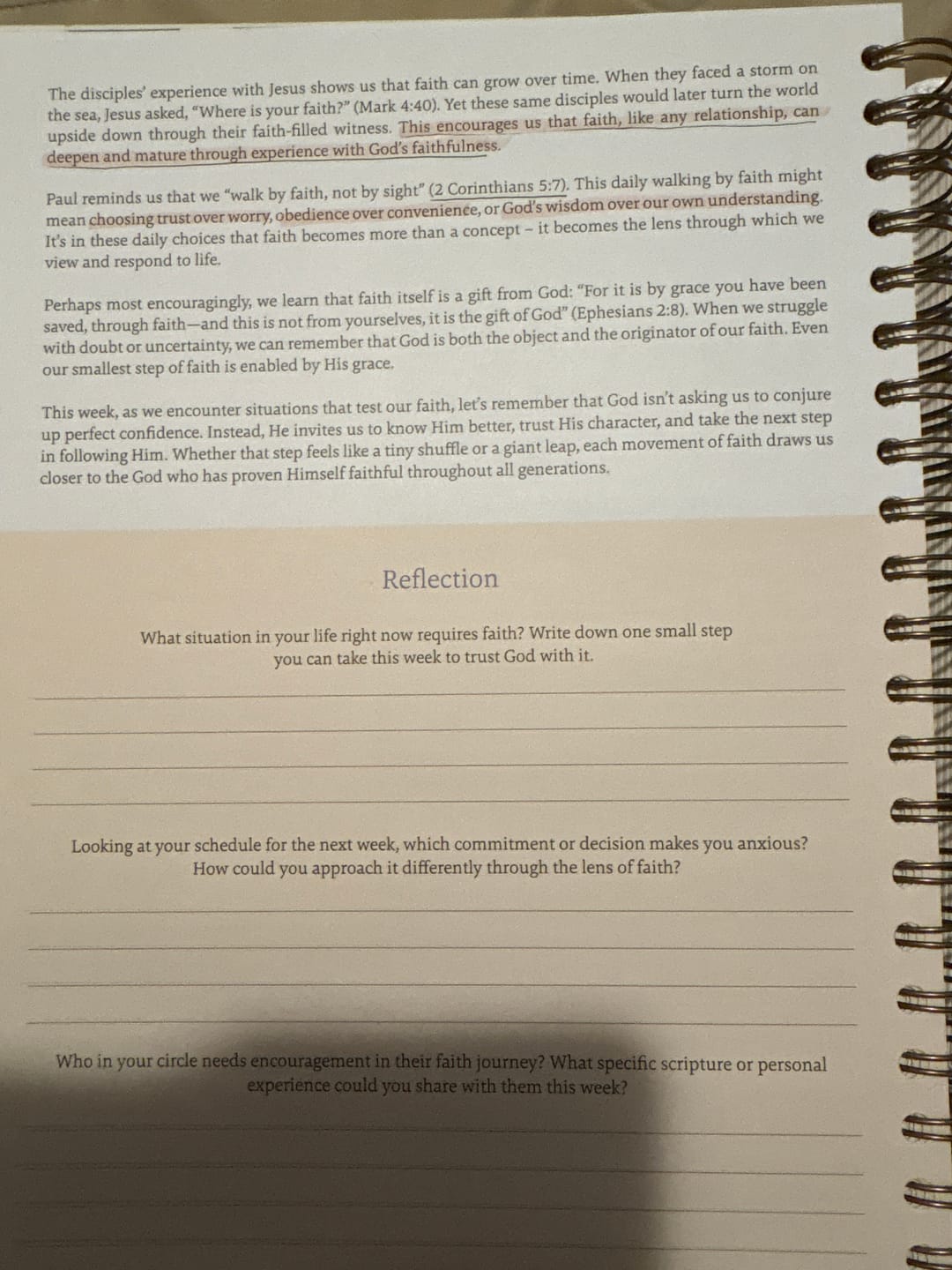 Customer photo review of The Bible In A Year: A 52-Week Journey Through God's Word