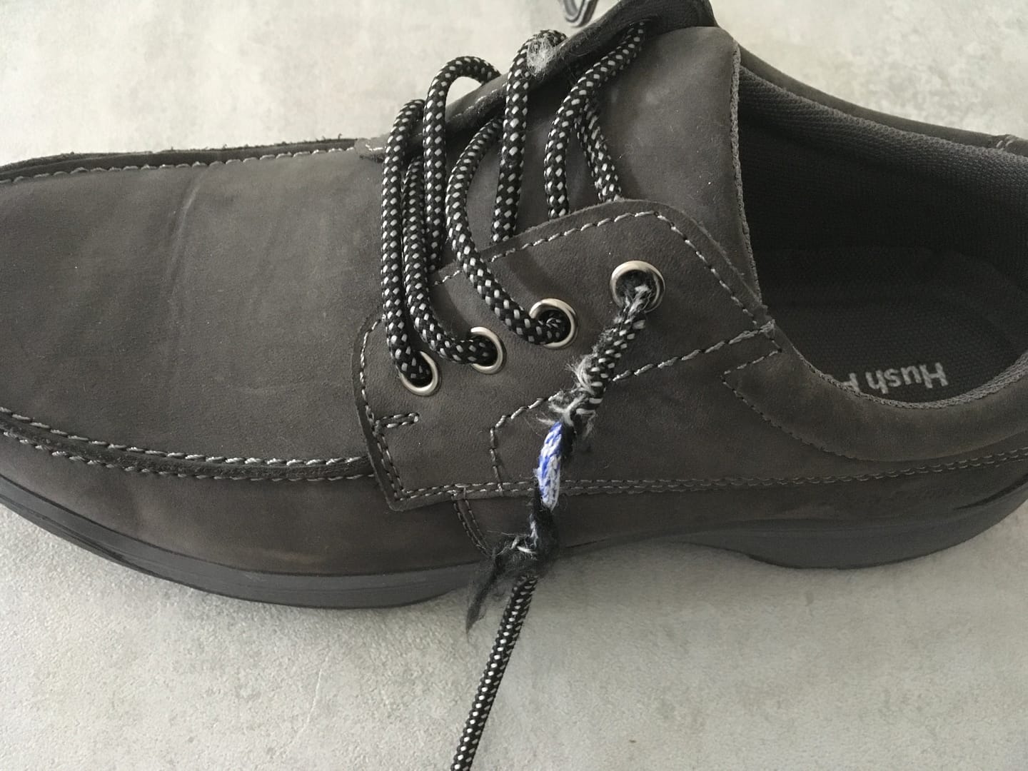 Customer photo review of Grey Nubuck Tucker Lace-Up Shoes
