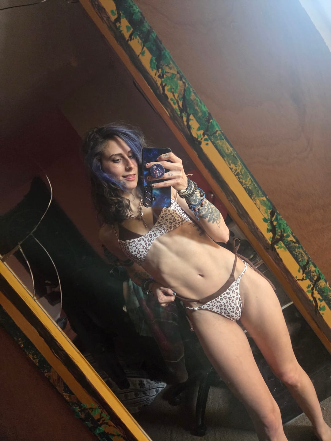 Customer photo review of Seamolly Leopard Print Tie Side Double Layer Bikini Set