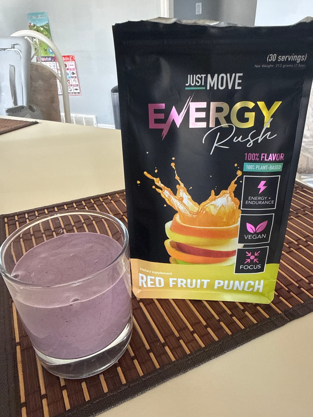Customer photo review of Fruit Punch Energy Rush -Pre Workout