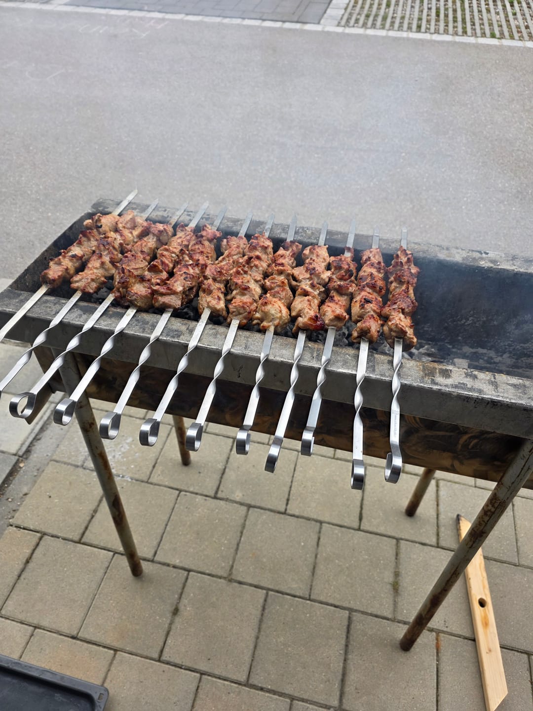 Customer photo review of Schweine-Schaschlik Original - Mayonnaise Zwiebel Kräuter Marinade | mySchaschlik