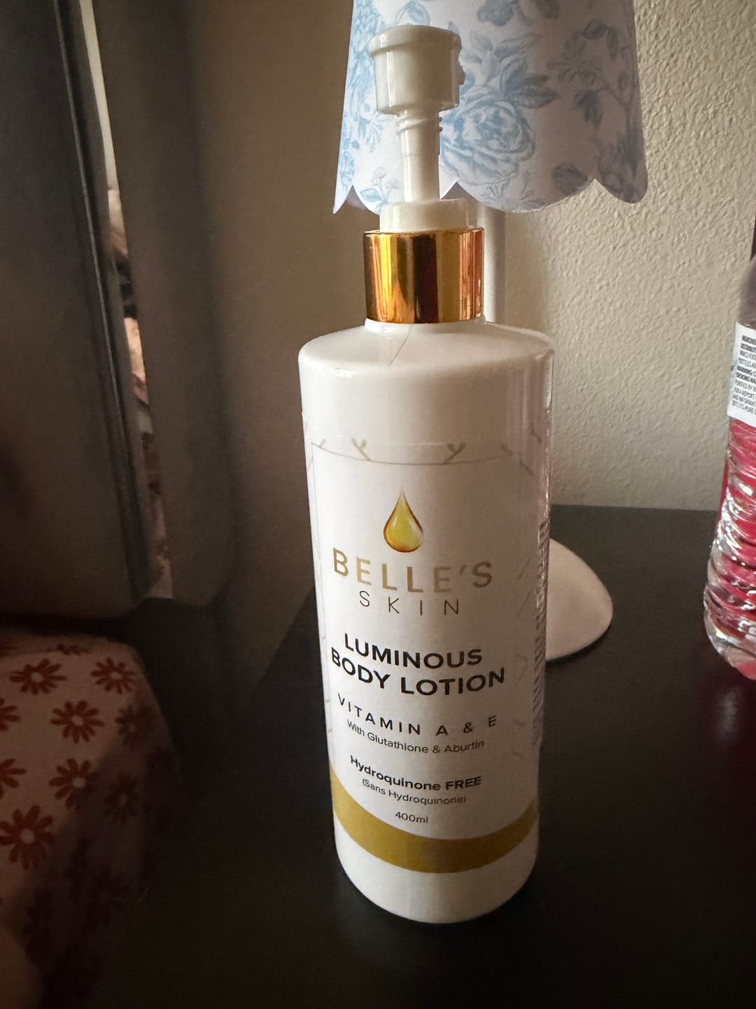 Customer photo review of Belle's Skin Brightening Body Lotion