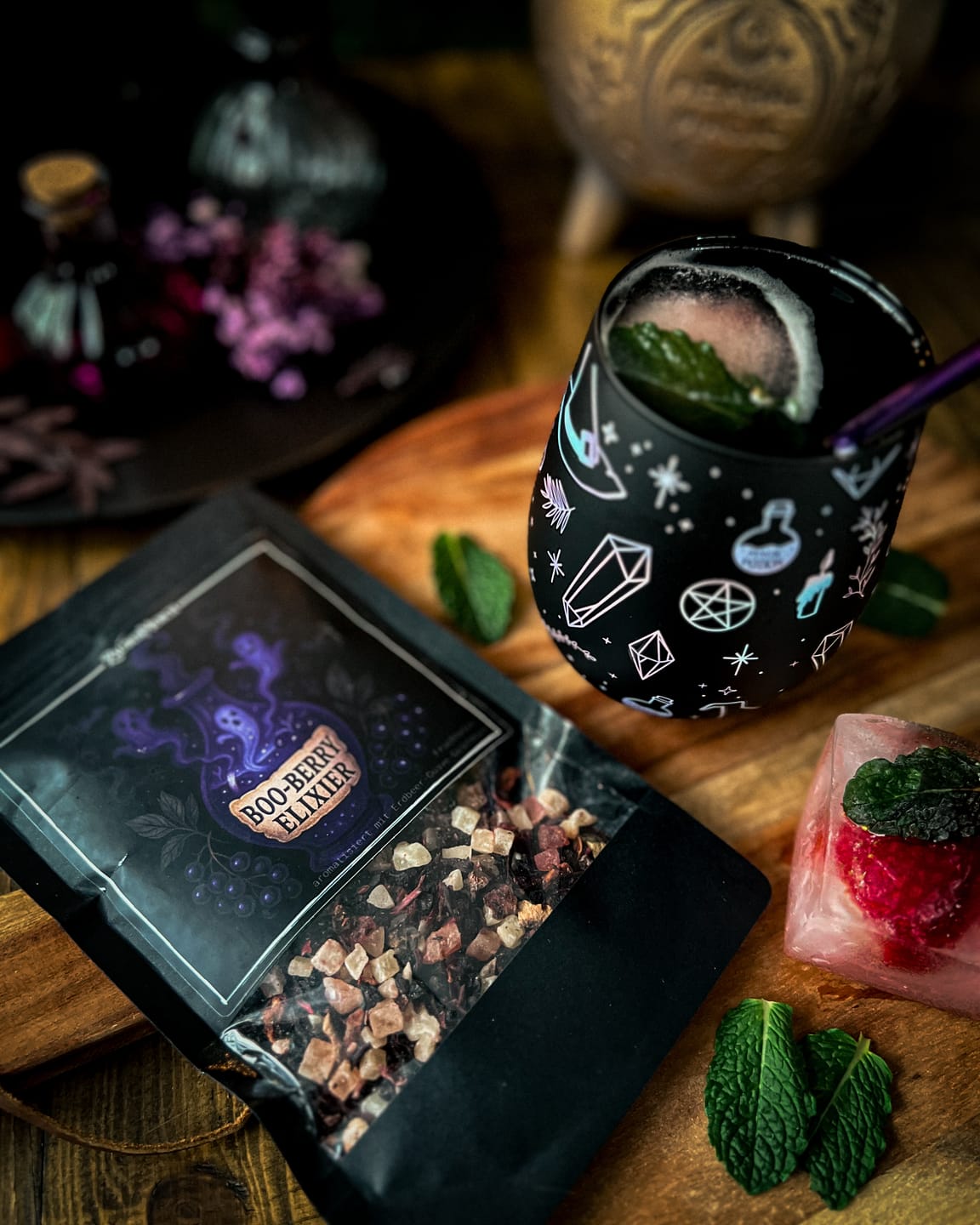 Customer photo review of Trinkglas Crystal Witch – Magisches Glas mit Kristallen
