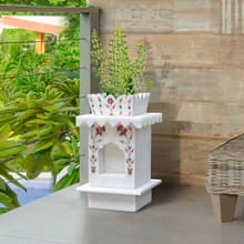 Customer photo review of Marble Tulsi Pot, White Inlay (Small) - Handicraft Bazaar