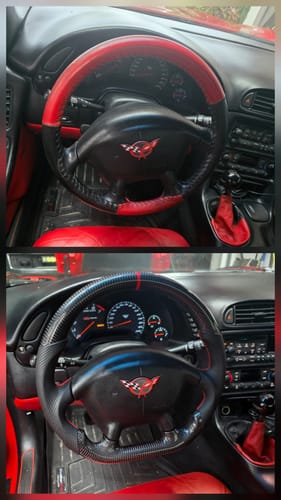 Customer photo review of Genuine Carbon Fiber Steering Wheel For C5 Corvette 1997-2004