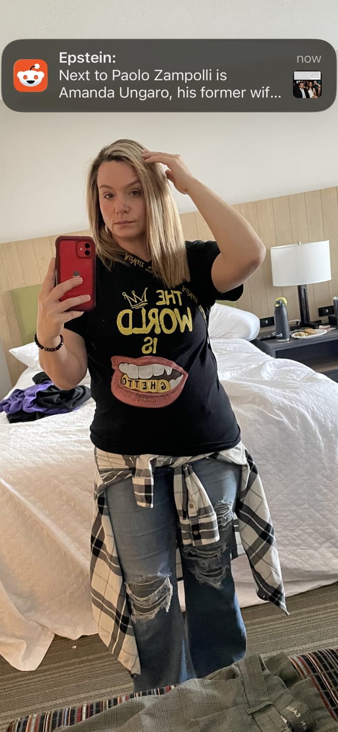 Customer photo review of The World Is Ghetto T-Shirt