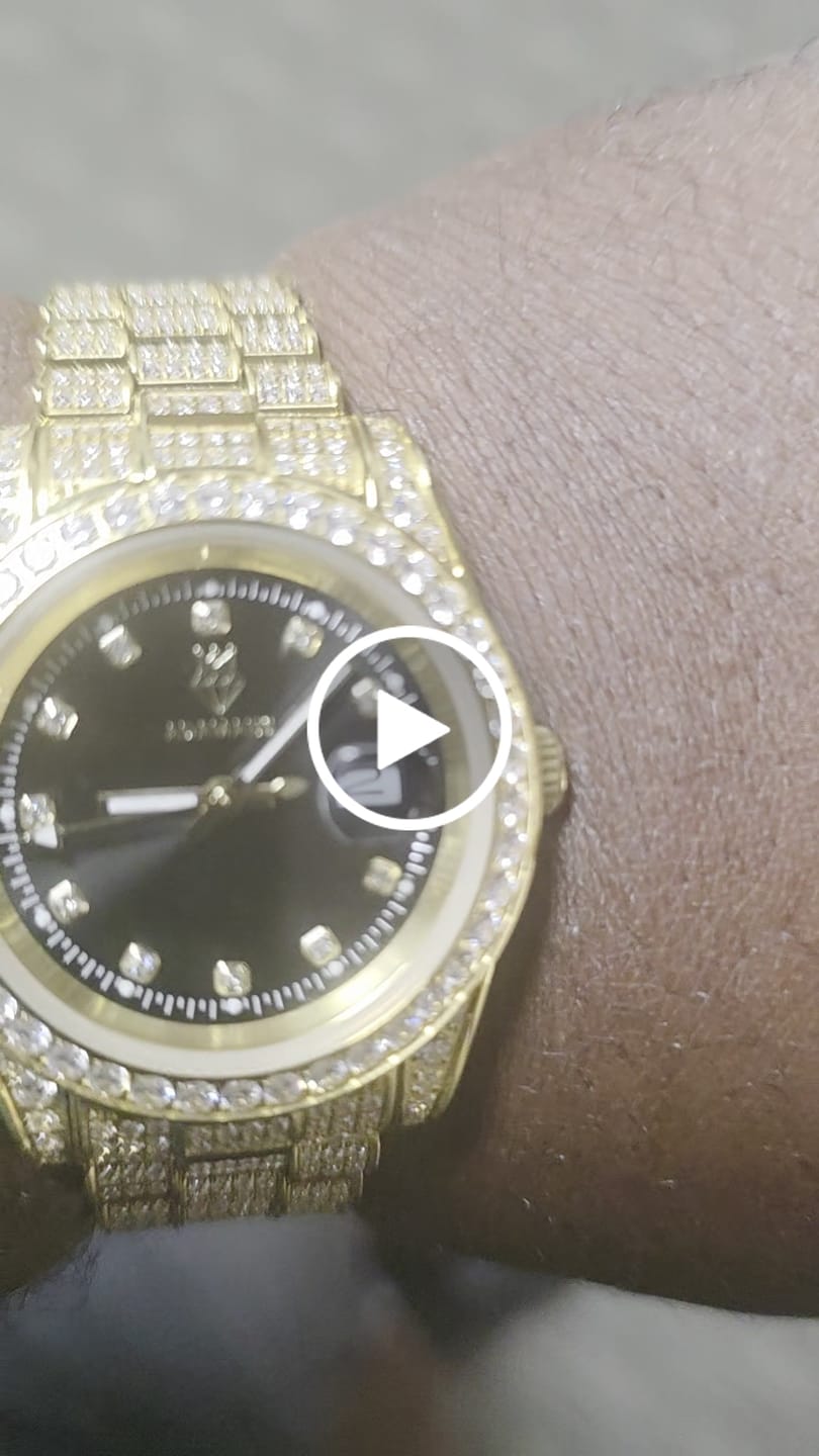 Customer video review of 41mm Diamond Presidential Watch - Black Face - Gold