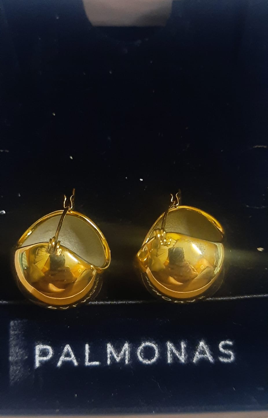 Customer photo review of Ball Hoop Earrings