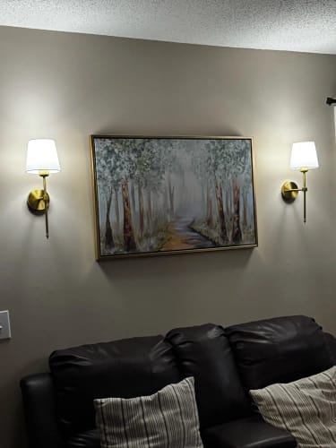 Customer photo review of The Amber Glow — Timeless Gold Wall Lighting