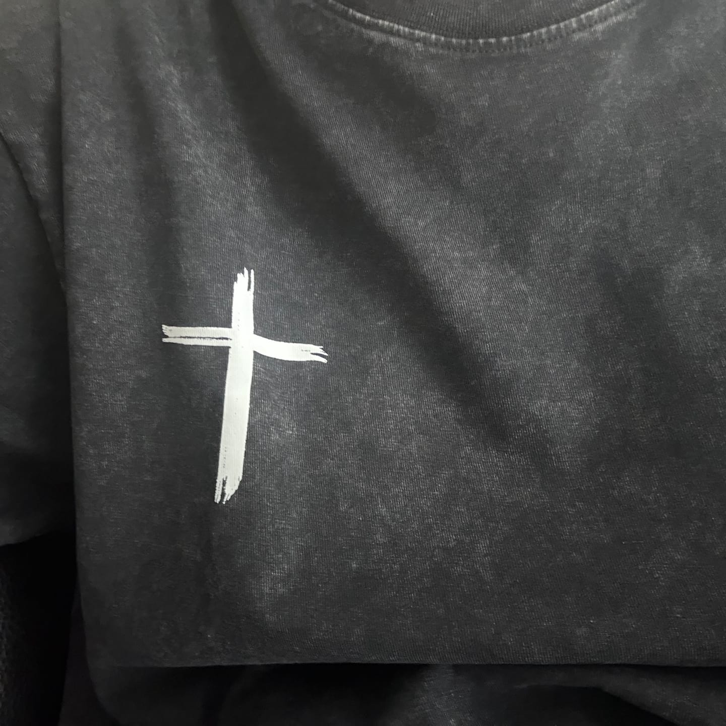 Customer photo review of Jesus Died For Me Statement Unisex Tee