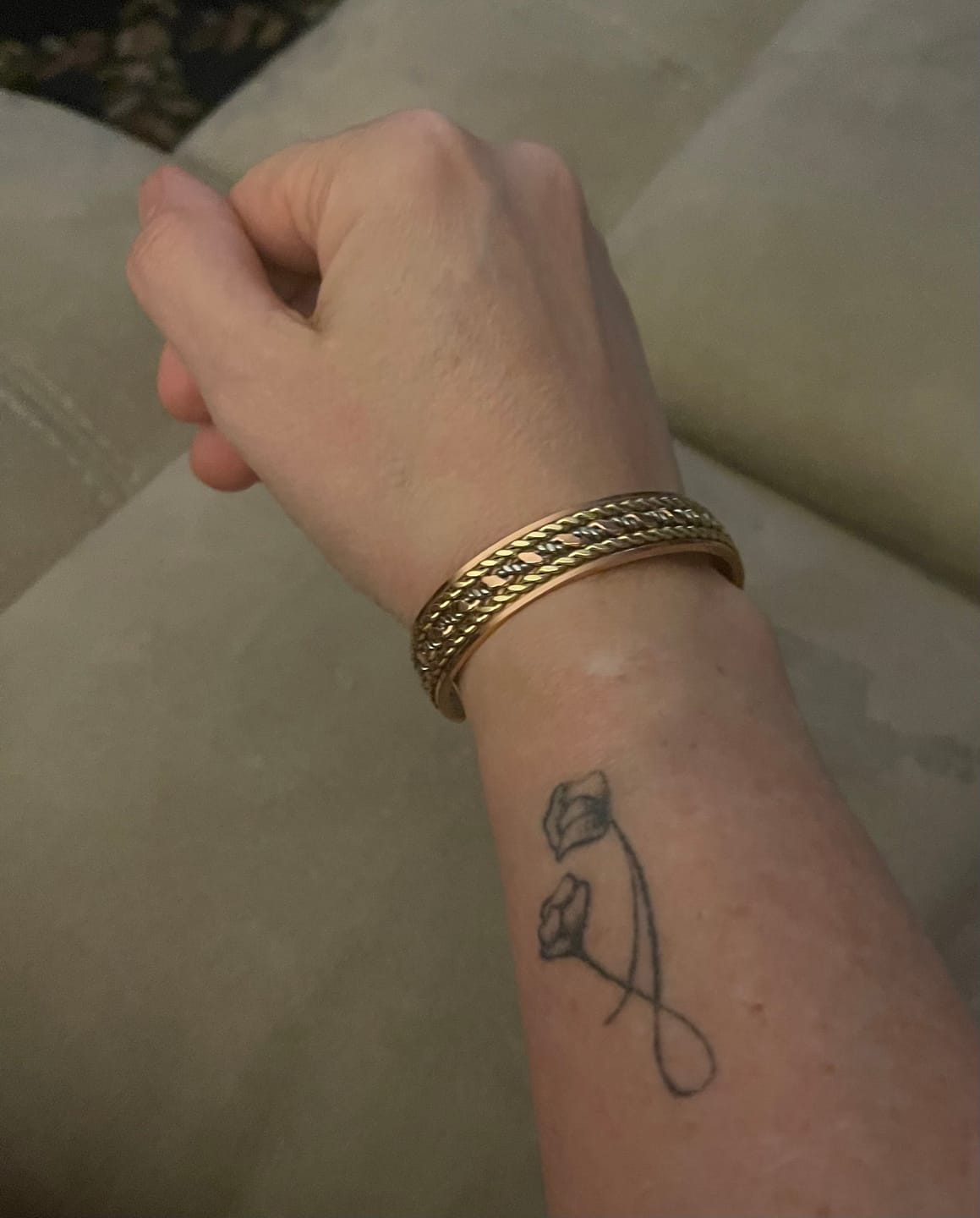 Customer photo review of Copper Vine Bracelet