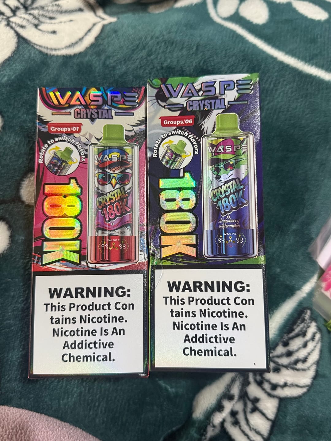 Customer photo review of WASPE CRYSTAL 180K Puffs 8en1