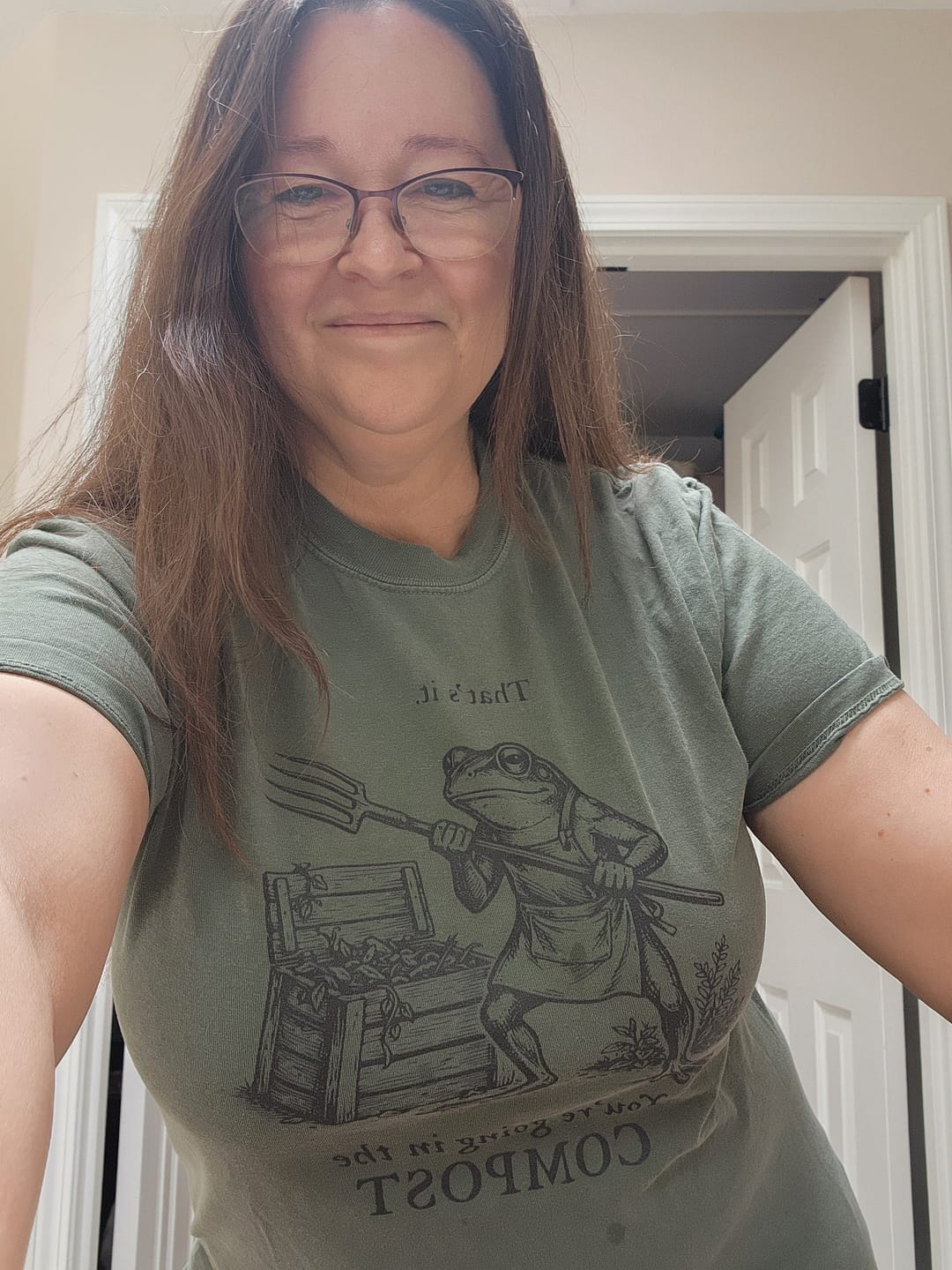 Customer photo review of Going in the Compost T-Shirt