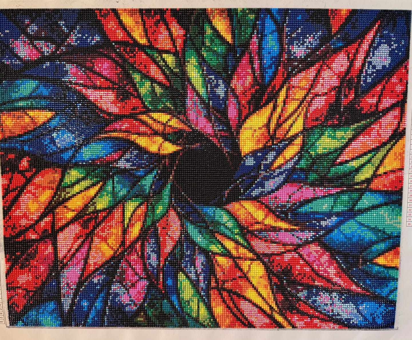 Customer photo review of (AB Drills) Radiant Spiral Stained Glass Diamond Painting Kit