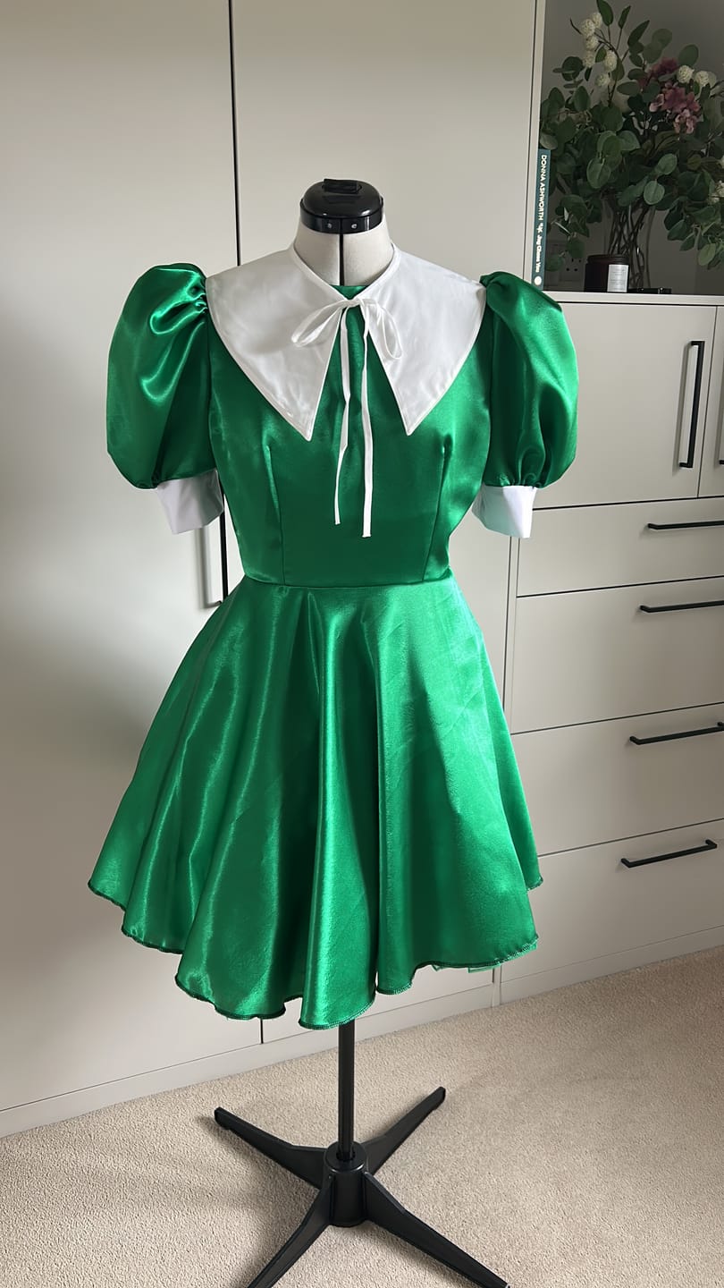 Customer photo review of Per Metre Crepe Backed Satin - 55" Wide (Emerald)