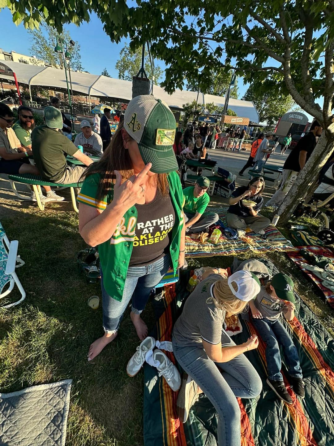 Customer photo review of Ladies I'd Rather Be Racerback