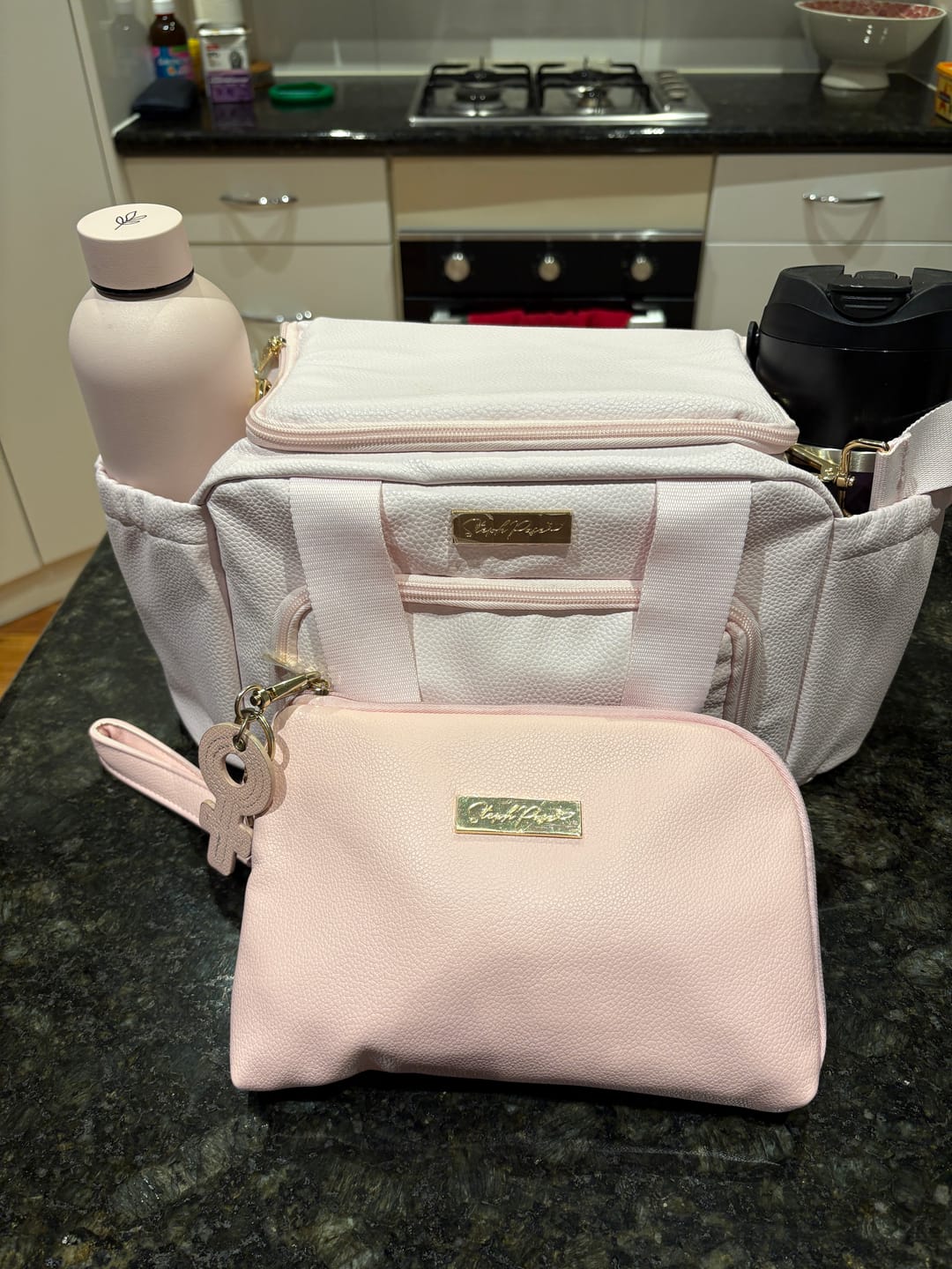 Customer photo review of Tech Pouch - Multipurpose Organiser - Blush