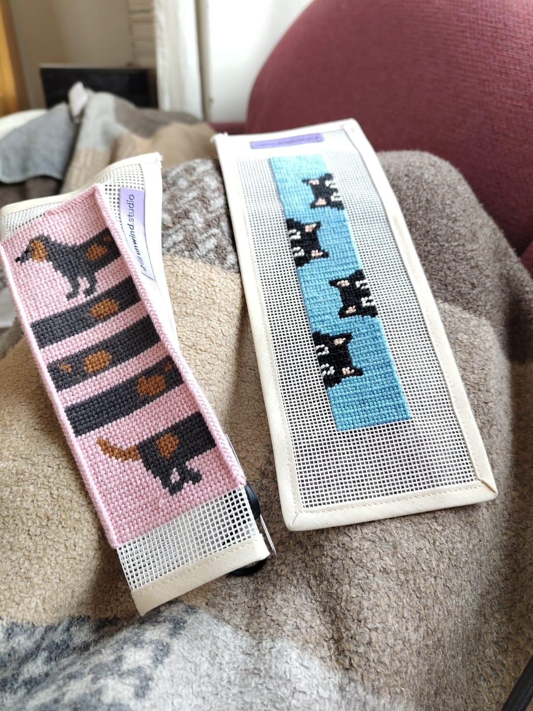 Customer photo review of Cats Key Fob Needlepoint Kit